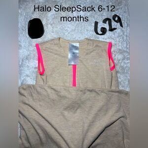 Halo Beige Sleep Sack with Neon Pink Accents